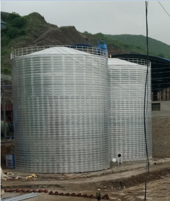 东港粮食钢板仓的安装全过程不用热焊接